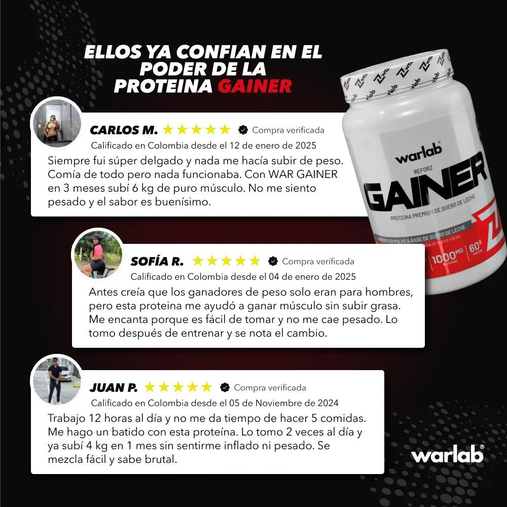 WAR GAINER x 2LB - SUSCRIPCION