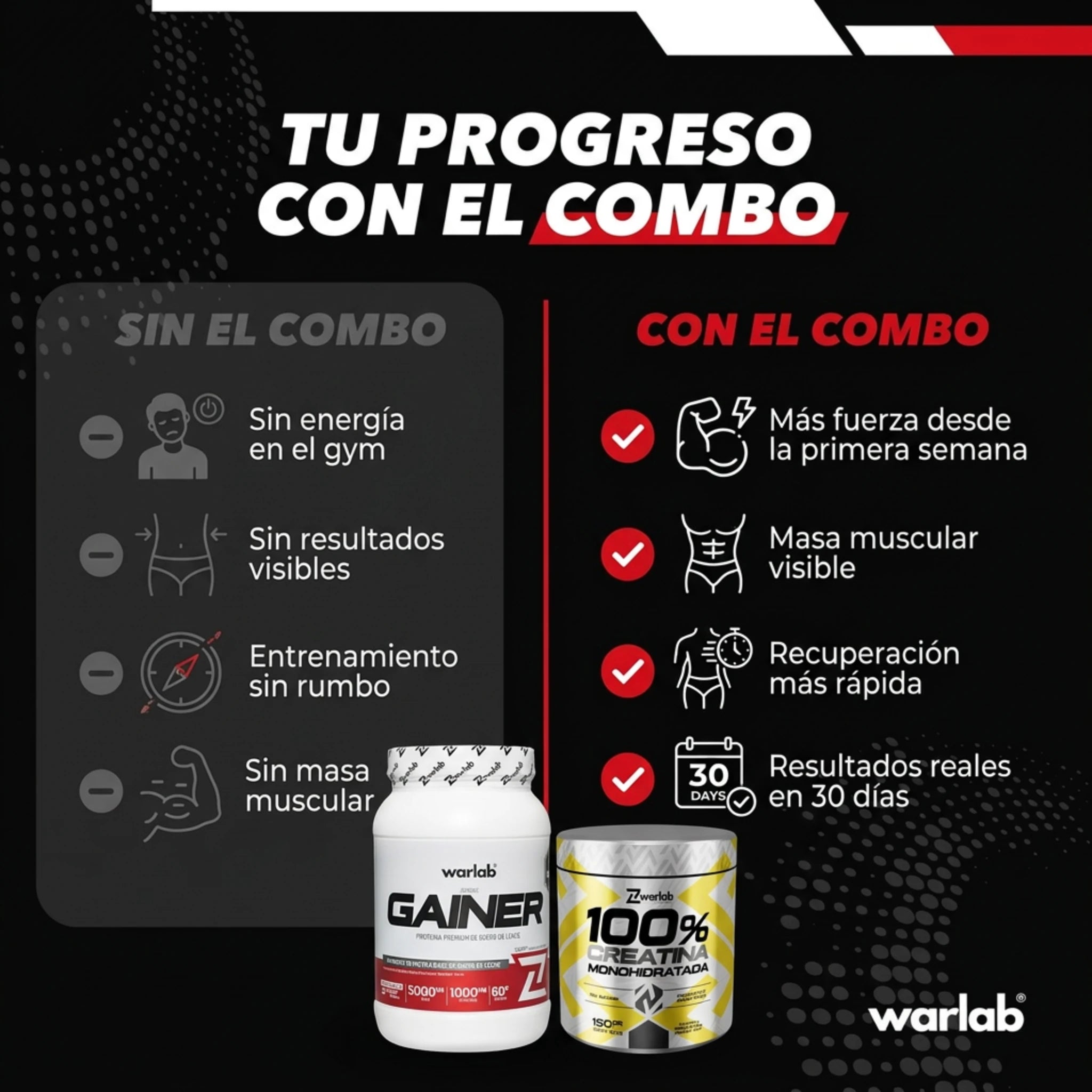 COMBO CRECIMIENTO MUSCULAR 30 DIAS